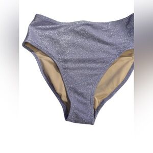 NWT, Wallflower Hi Waist Bikini Bottom, Many Sizes, Sparkly Lavender, Flattering